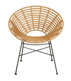 Fauteuil Bas Venda Noir/Jute 2