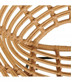 Fauteuil Bas Venda Noir/Jute