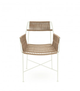 Fauteuil Moda Beige/Blanc 2