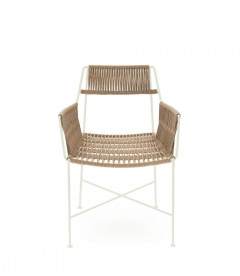 Fauteuil Moda Beige/Blanc Fauteuil Moda Beige/Blanc