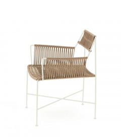 Fauteuil Moda Beige/Blanc Fauteuil Moda Beige/Blanc