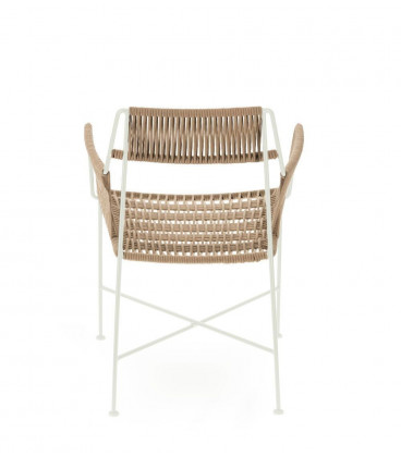 Fauteuil Moda Beige/Blanc