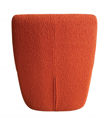 Fauteuil Eve tissu bouclette orange