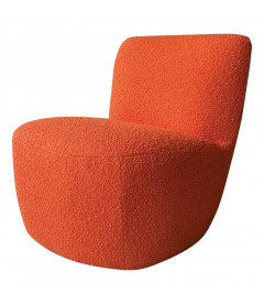 Fauteuil Eve tissu bouclette orange Fauteuil Eve tissu bouclette orange