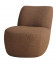Fauteuil Eve tissu bouclette brun
