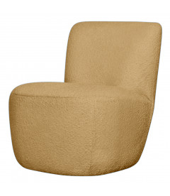 Fauteuil Eve tissu bouclette ocre