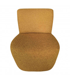 Fauteuil Eve tissu bouclette ocre