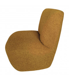 Fauteuil Eve tissu bouclette ocre