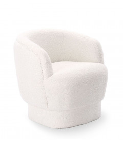 Fauteuil Bona bouclette Blanc