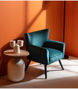 Fauteuil Wayne Velours Canard