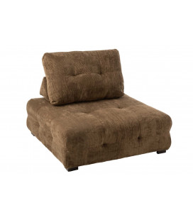 Fauteuil Velours Côtelé Camel