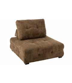 Fauteuil Velours Côtelé Camel