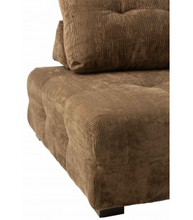 Fauteuil Velours Côtelé Camel
