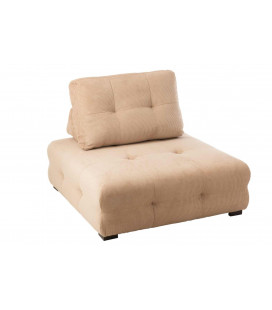 Fauteuil Velours Côtelé Beige
