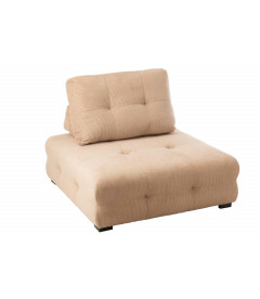 Fauteuil Velours Côtelé Beige
