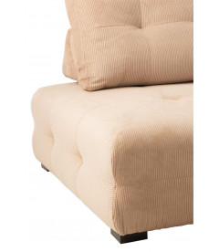 Fauteuil Velours Côtelé Beige