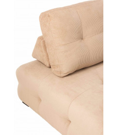 Fauteuil Velours Côtelé Beige