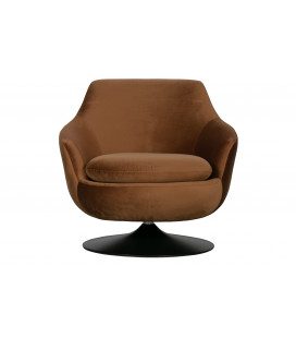 Fauteuil Pivotant Jada Velours Marron