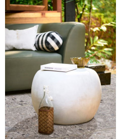 Table Basse Pebble Blanc 50cm OutdoorWOOOD by De Eekhoorn