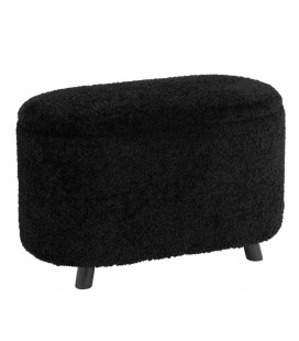 Pouf Rangement Teddy Noir