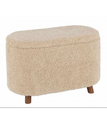 Pouf Rangement Teddy Beige