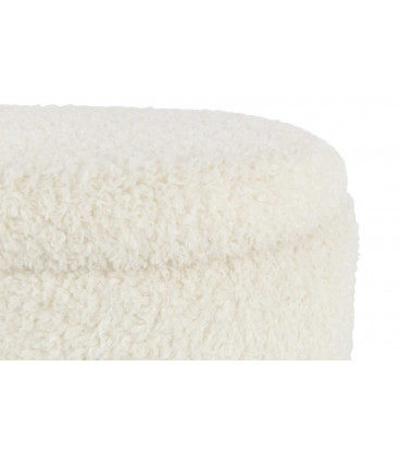 Pouf Rangement Teddy Blanc