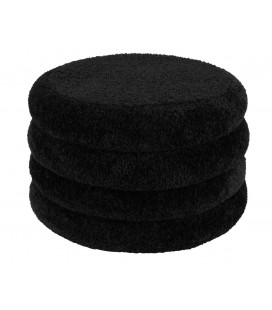Pouf Rond Teddy Noir