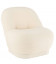 Pouf Dossier Velours Teddy Blanc