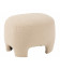 Pouf Tricote Bouclette Blanc
