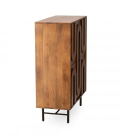 Meuble Bar Ojika 4 Portes Bois Naturel