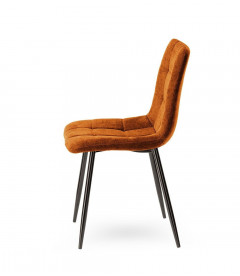 Chaise Manta Cognac Velours Chenillé Chaise Manta Cognac Velours Chenillé