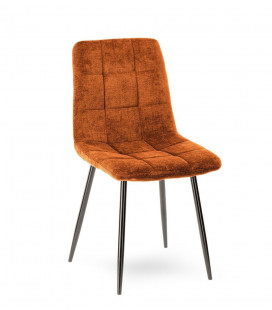 Chaise Manta Cognac Velours Chenillé