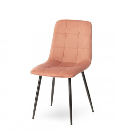 Chaise Manta Rose Poudré Velours Ras Chaise Manta Rose Poudré Velours Ras