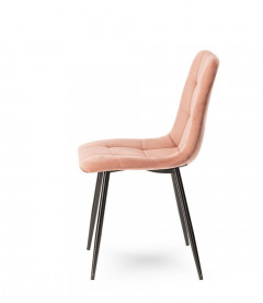 Chaise Manta Rose Poudré Velours Ras Chaise Manta Rose Poudré Velours Ras