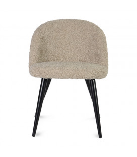 Chaise Ingrid fausse fourrure beige 2