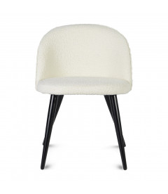 Chaise Ingrid fausse fourrure beige Chaise Ingrid fausse fourrure beige