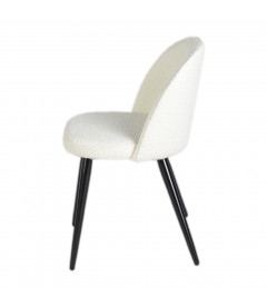 Chaise Ingrid fausse fourrure beige Chaise Ingrid fausse fourrure beige