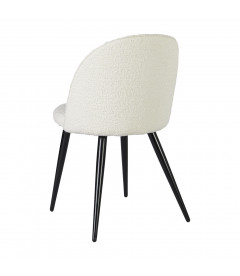 Chaise Ingrid fausse fourrure beige Chaise Ingrid fausse fourrure beige