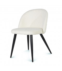 Chaise Ingrid fausse fourrure beige Chaise Ingrid fausse fourrure beige