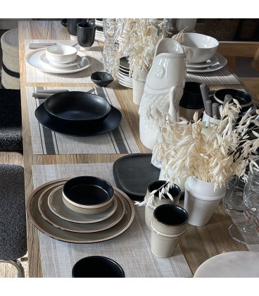 Vase Pichet Poisson GM Blanc Cassé