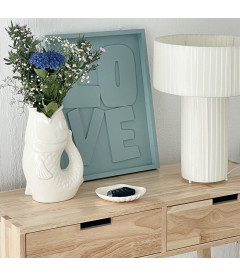 Vase Pichet Poisson GM Blanc Cassé