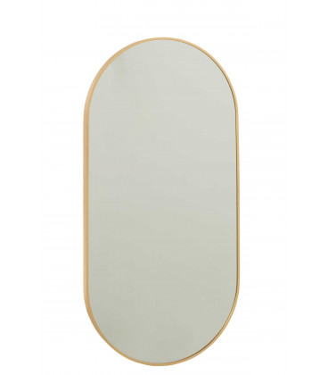 Miroir Ovale Metal Doré 100x50cm