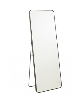 Miroir Sur Pied Métal Noir 150x55