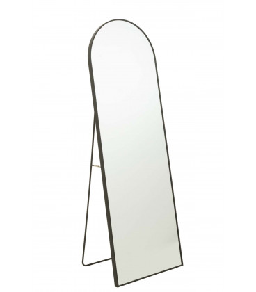 Miroir Sur Pied Métal Noir 150x55