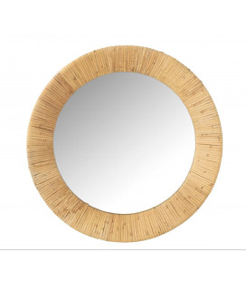 Miroir Rond Rotin Naturel D51cm