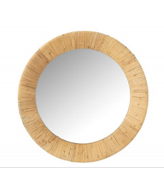 Miroir Rond Rotin Naturel D51cm