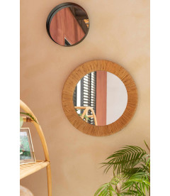 Miroir Rond Rotin Naturel D51cm