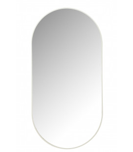 Miroir Ovale Metal Blanc 100cm