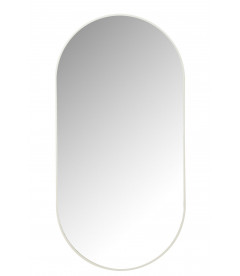 Miroir Ovale Metal Blanc 100cm