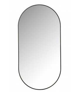 Miroir Oval Metal Noir 100cm